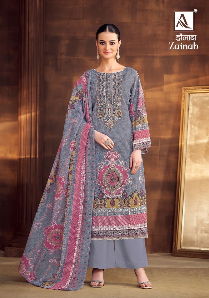 Zainab By Alok Cambric Cotton Pakistani Dress Material Wholesale Shop In Surat
